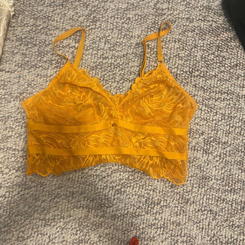 Lace Bralette in Yellow